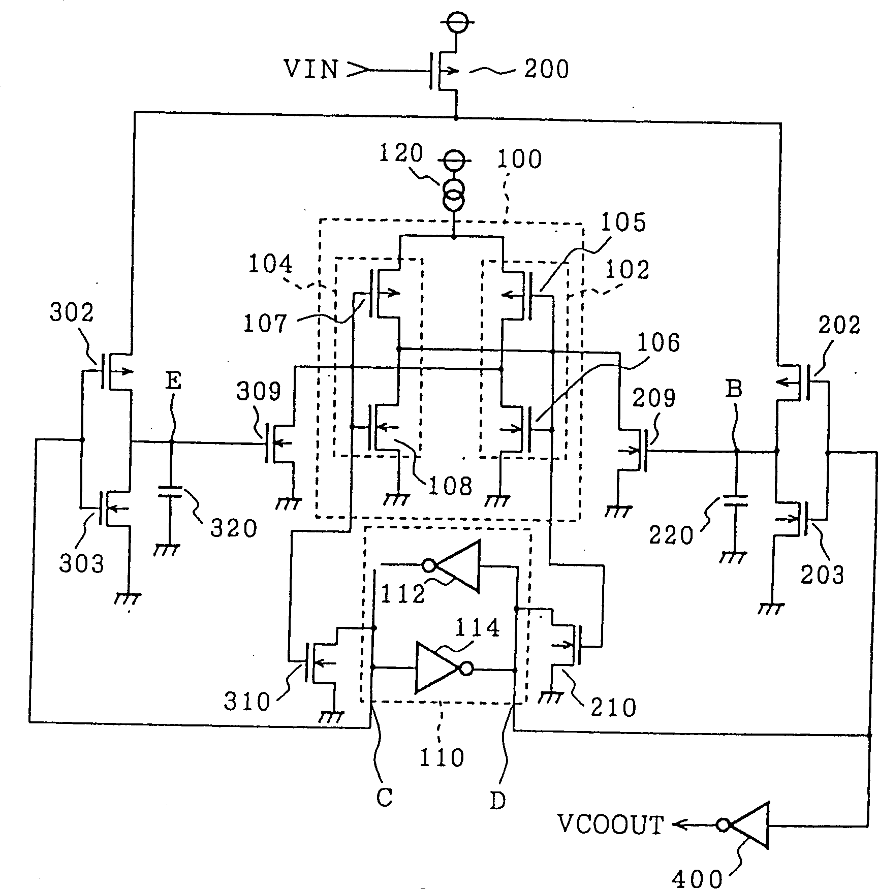 Voltage controlled oscillator and non-contact IC card with voltage controlled oscillator