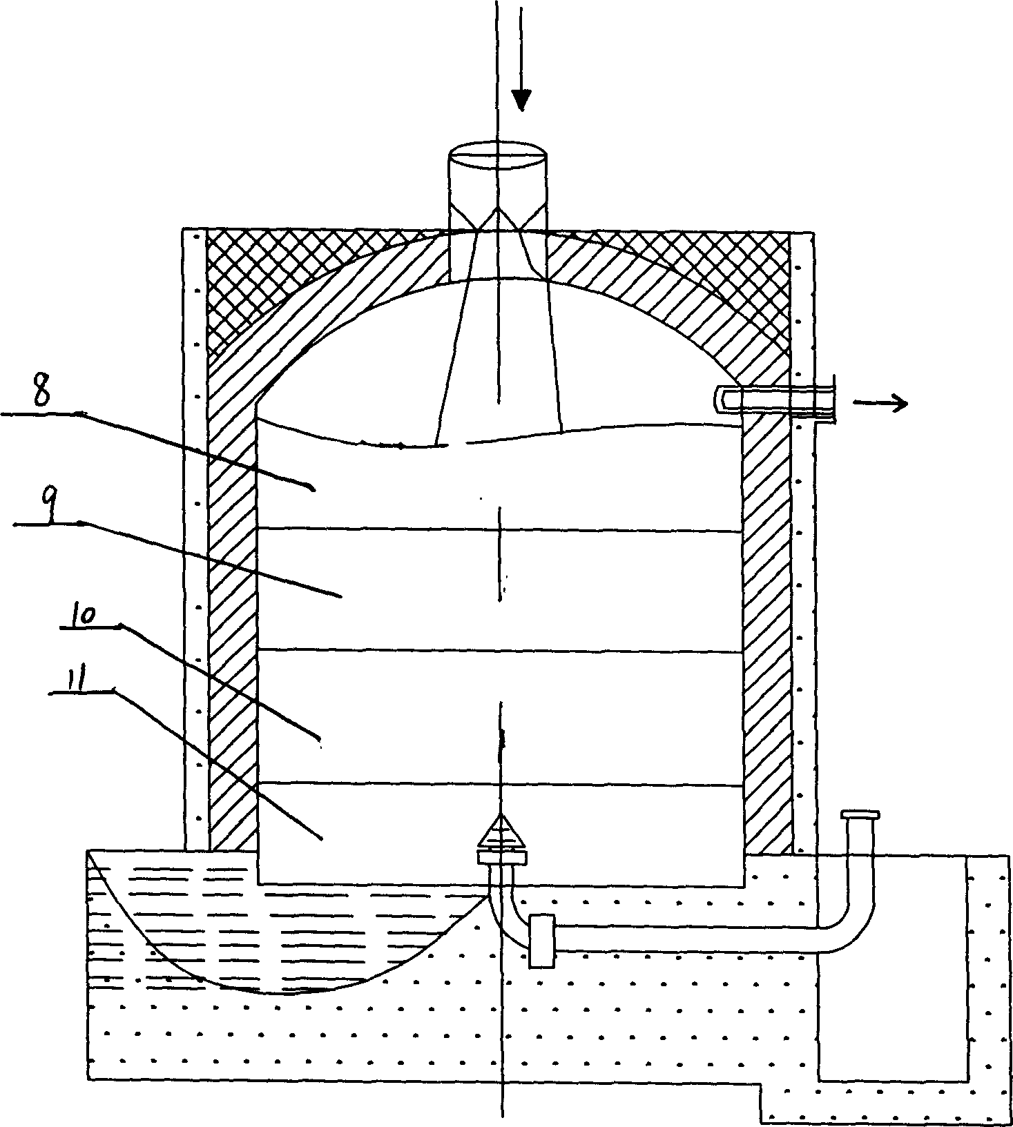 Calcining method for belt sintering machine