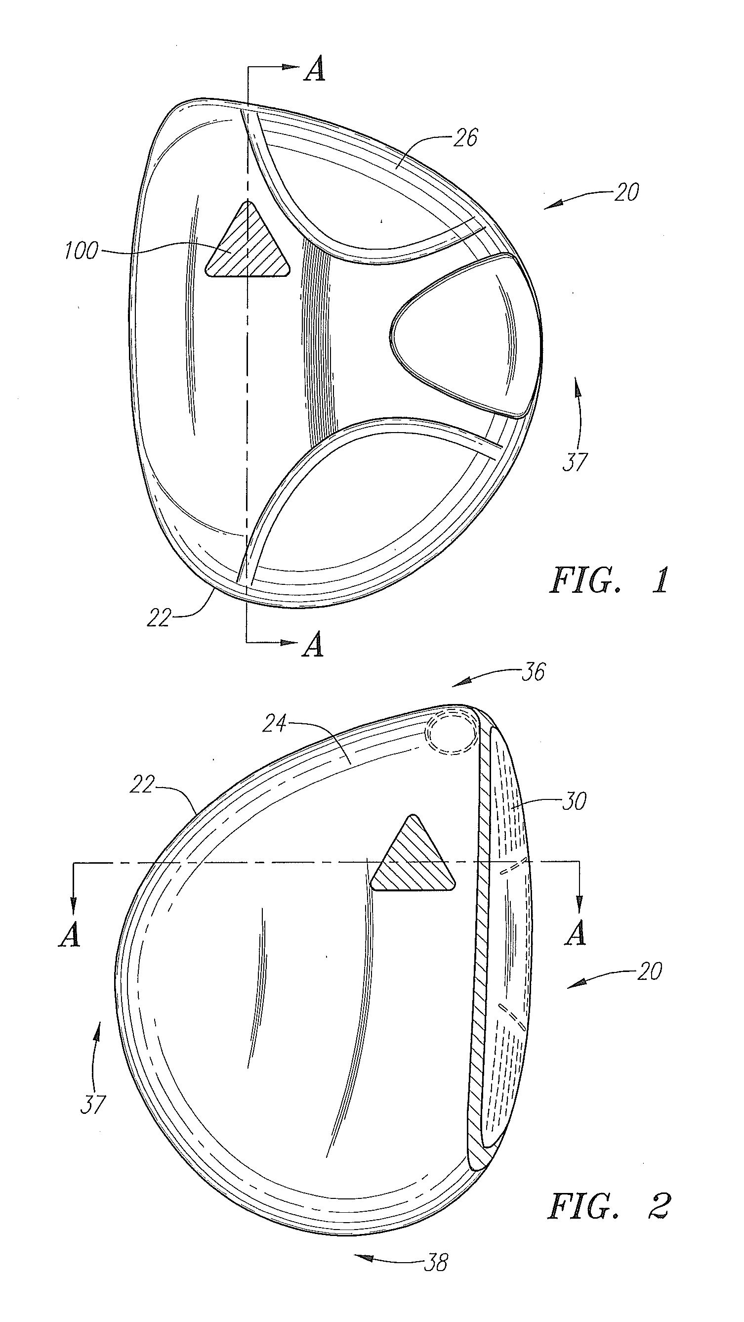 Wood-type golf club head with adjustable sole contour