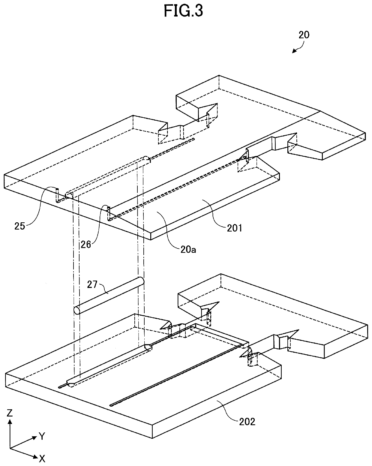 Analyzing device and flow path plate