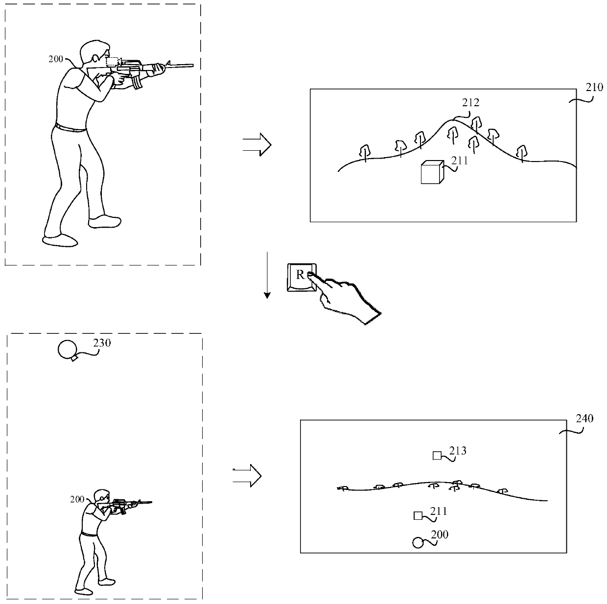 Map region generation method in virtual environment, display method and device