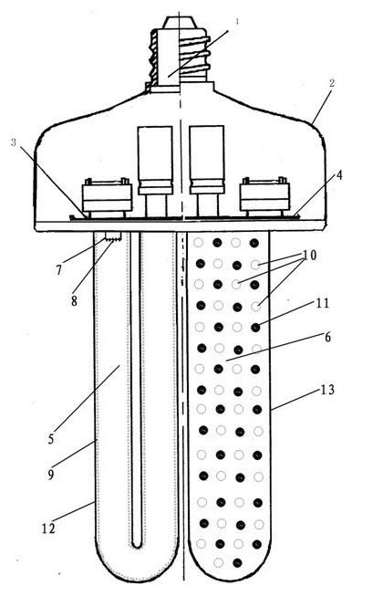 Trap lamp with combined light sources and preparation method thereof
