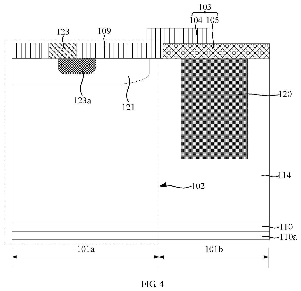 High pressure device of resurf containing ferroelectric material and method of making the same