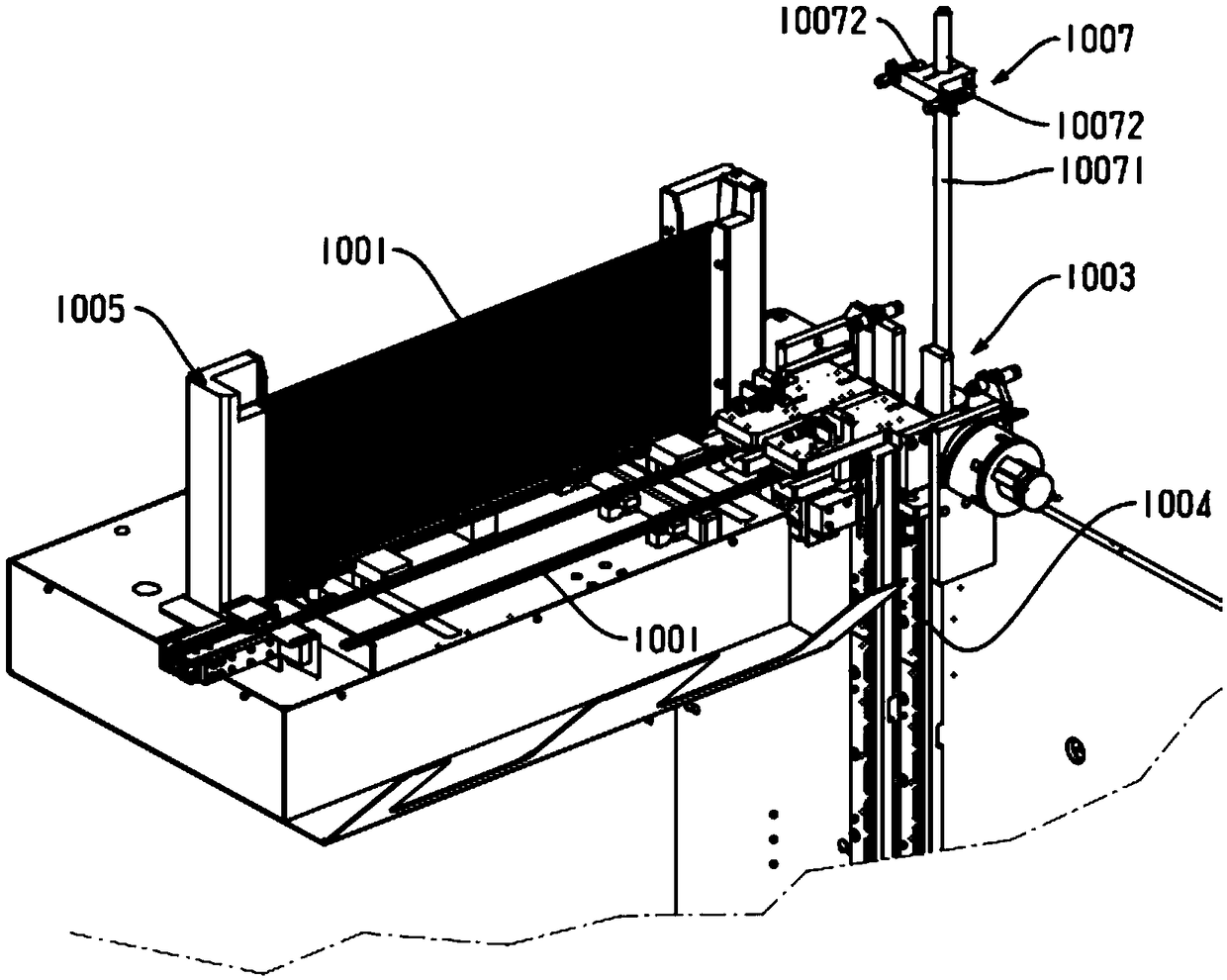 Overturning feeding device of IC chip testing machine