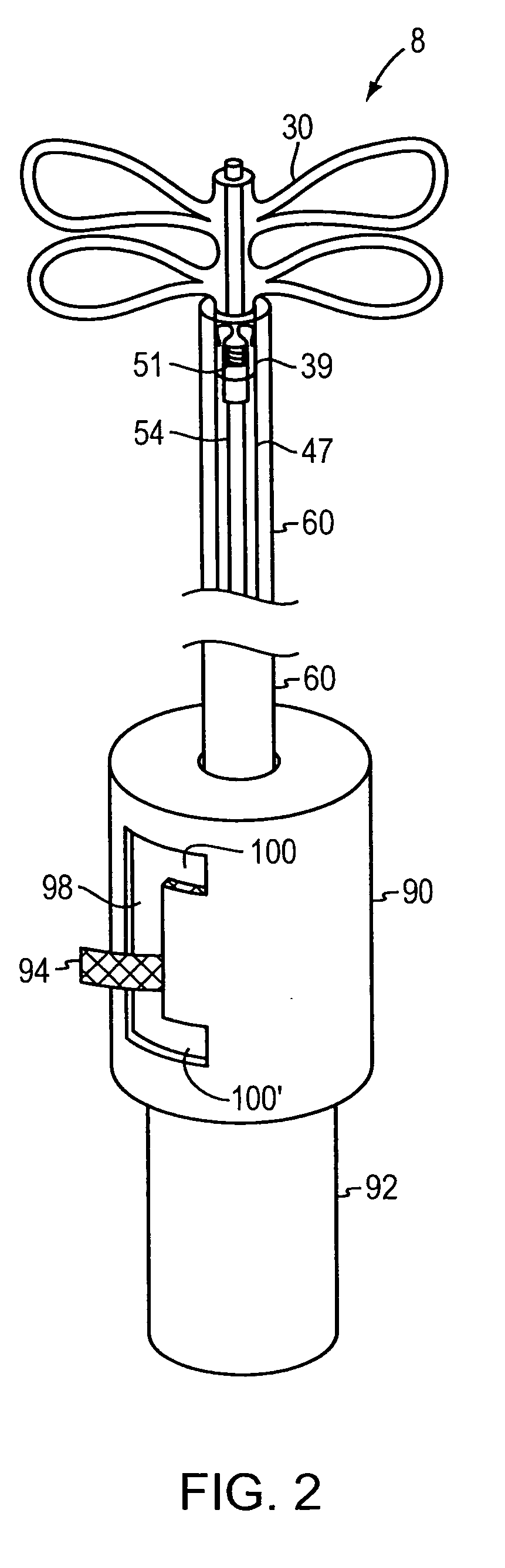 Delivery device for implant with dual attachment sites