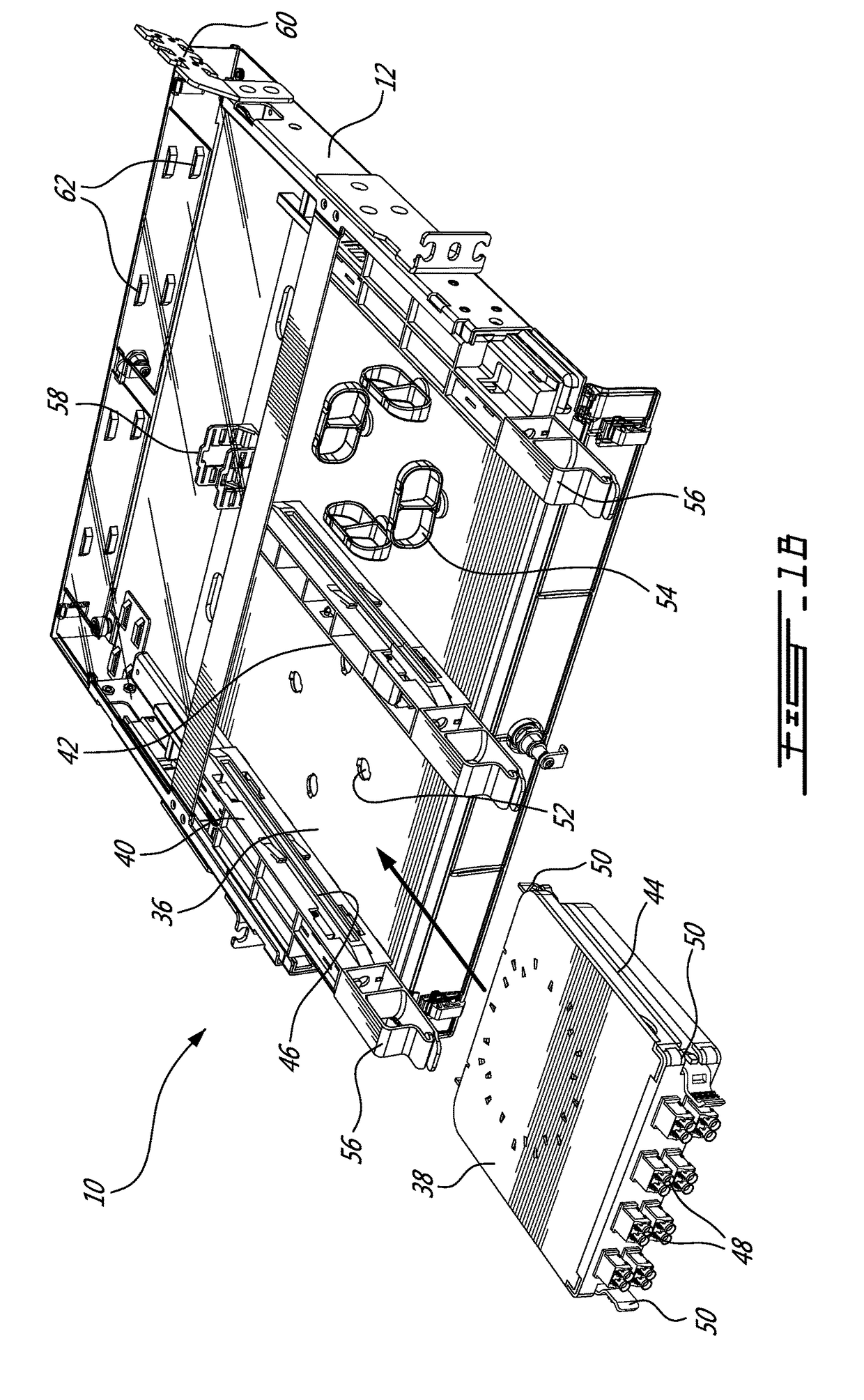 Deformable latch mechanism for tray