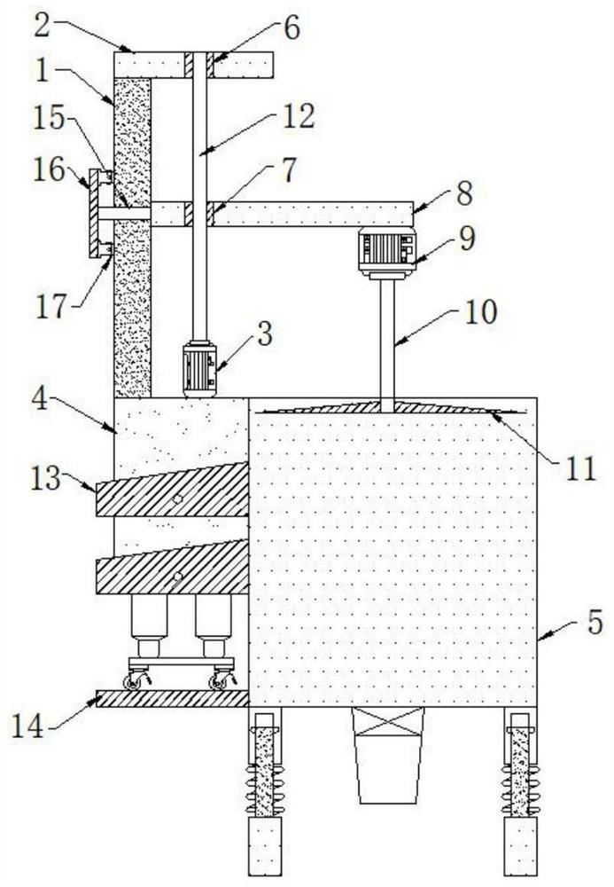 Convenient-to-assemble auxiliary mounting rack for coating stirrer