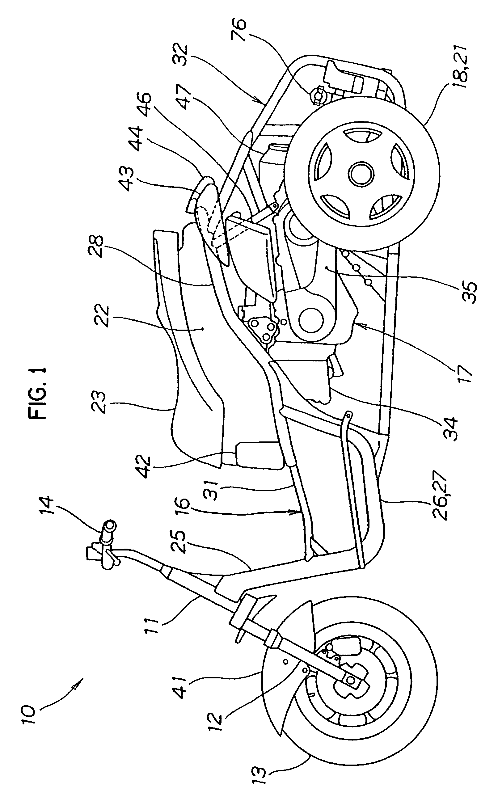 Three-wheel vehicle with swinging mechanism