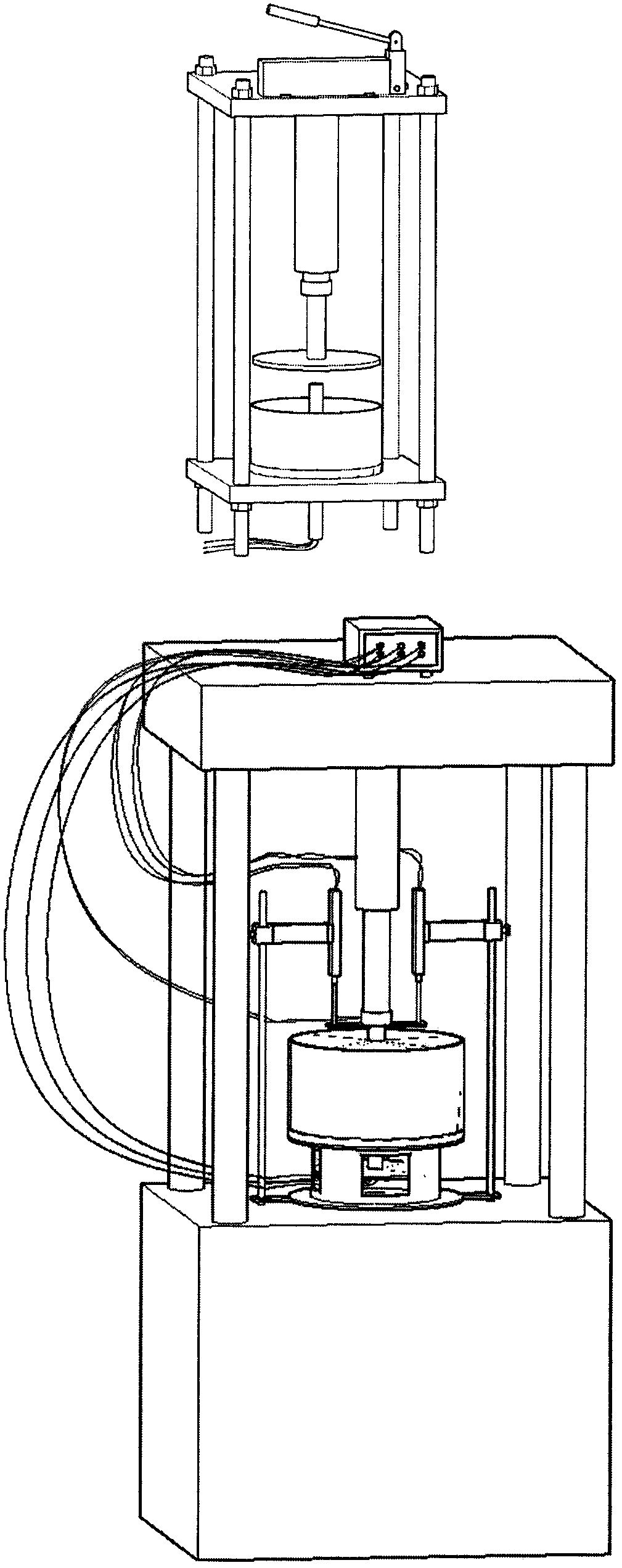A kind of freezing force measuring test device and its measuring method