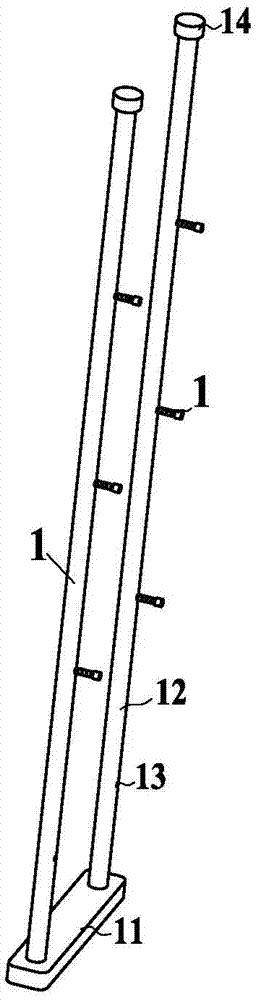 Anti-rolling type folding noodle air-drying rack