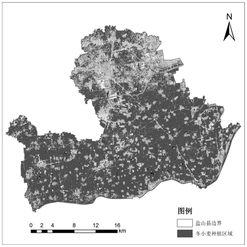 A kind of extraction method of winter wheat planting information