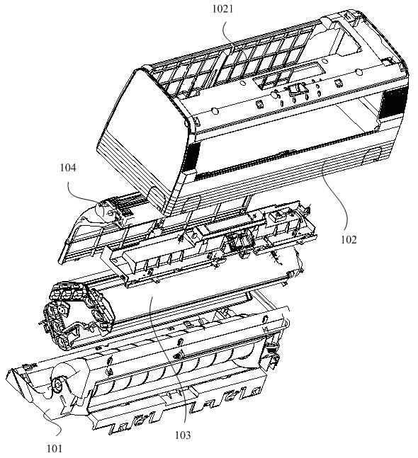 Self-cleaning filtering component of air conditioner and air conditioner indoor unit