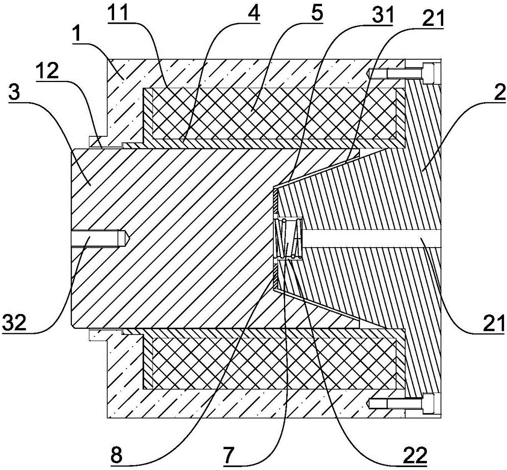 Wide-temperature-range large-suction pushing-pulling electromagnet and manufacturing method thereof