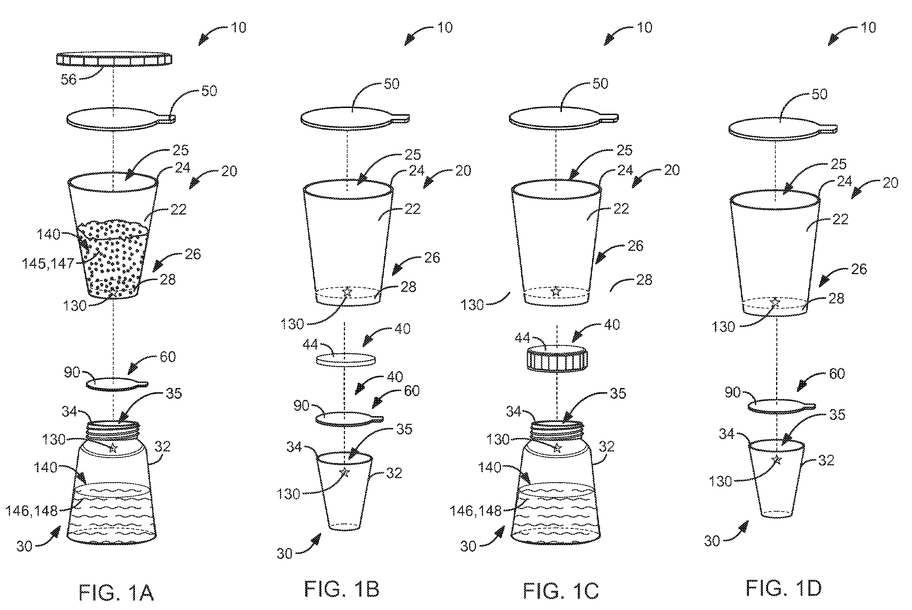 Dual food container system and method for quick serving of complementary food items