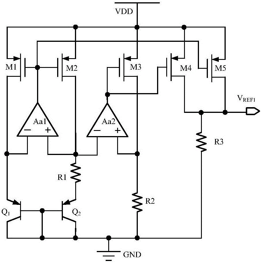 High-order temperature compensation band-gap reference circuit free of bipolar transistors