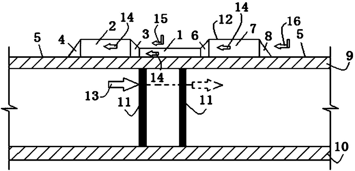 Sectional-type thermal power tunnel antiskid strip