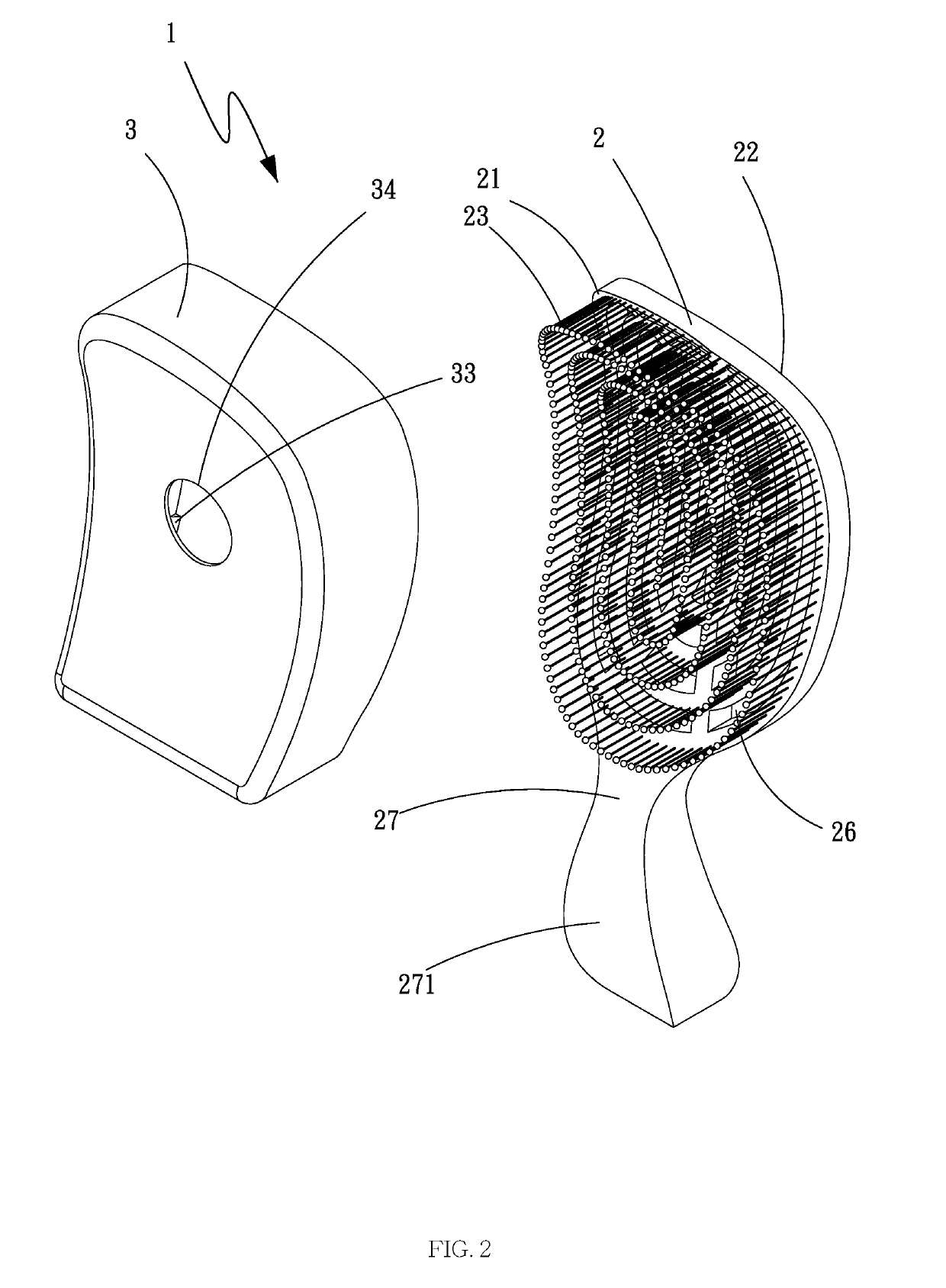 Hair comb set structure