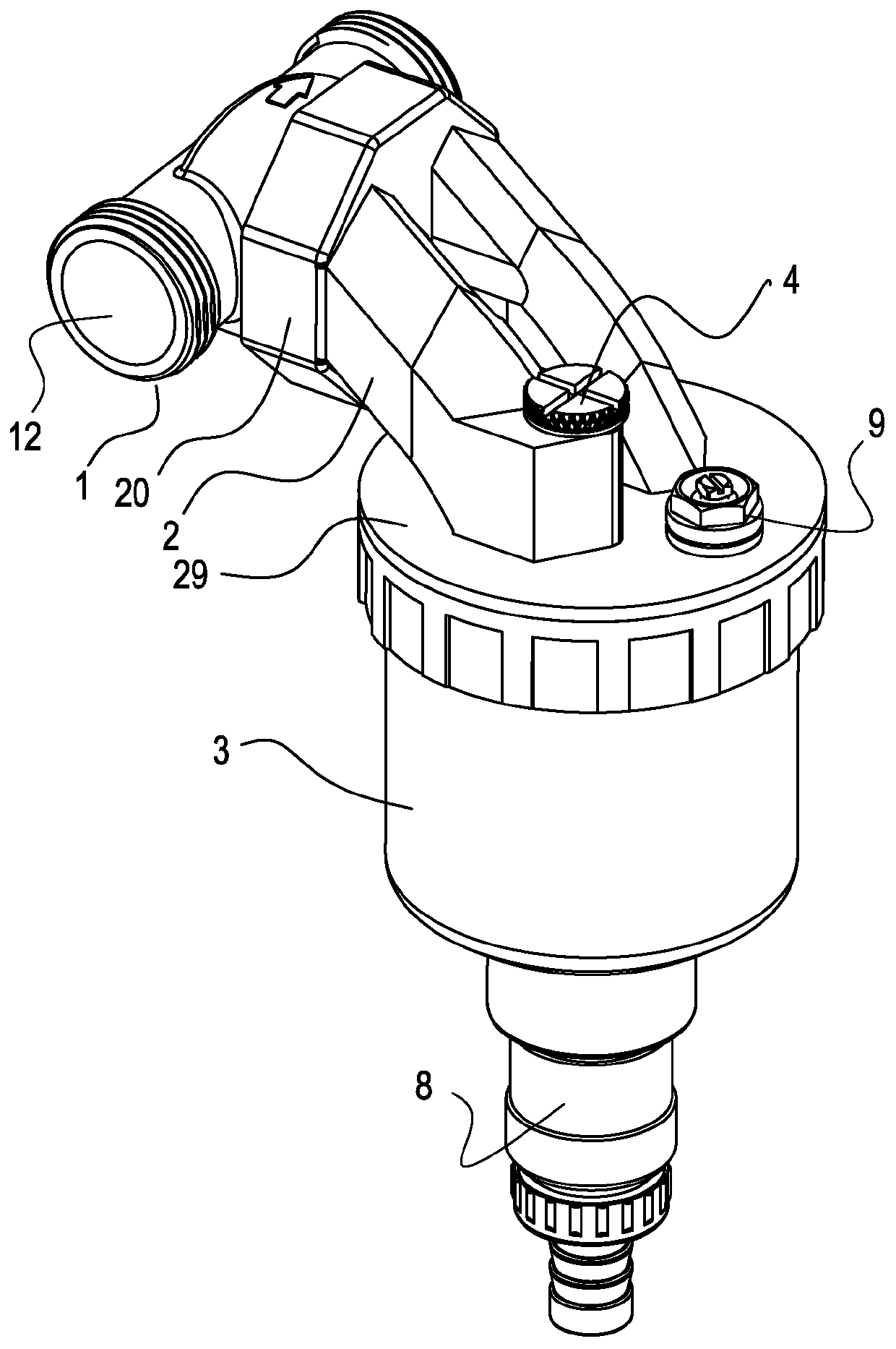 Octagonal positioning magnetic filter