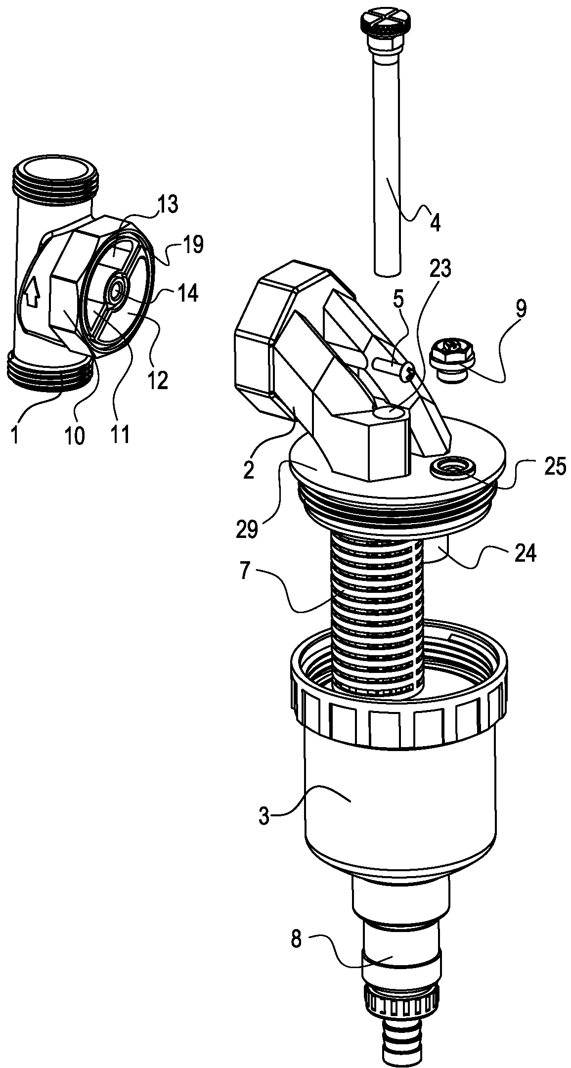 Octagonal positioning magnetic filter