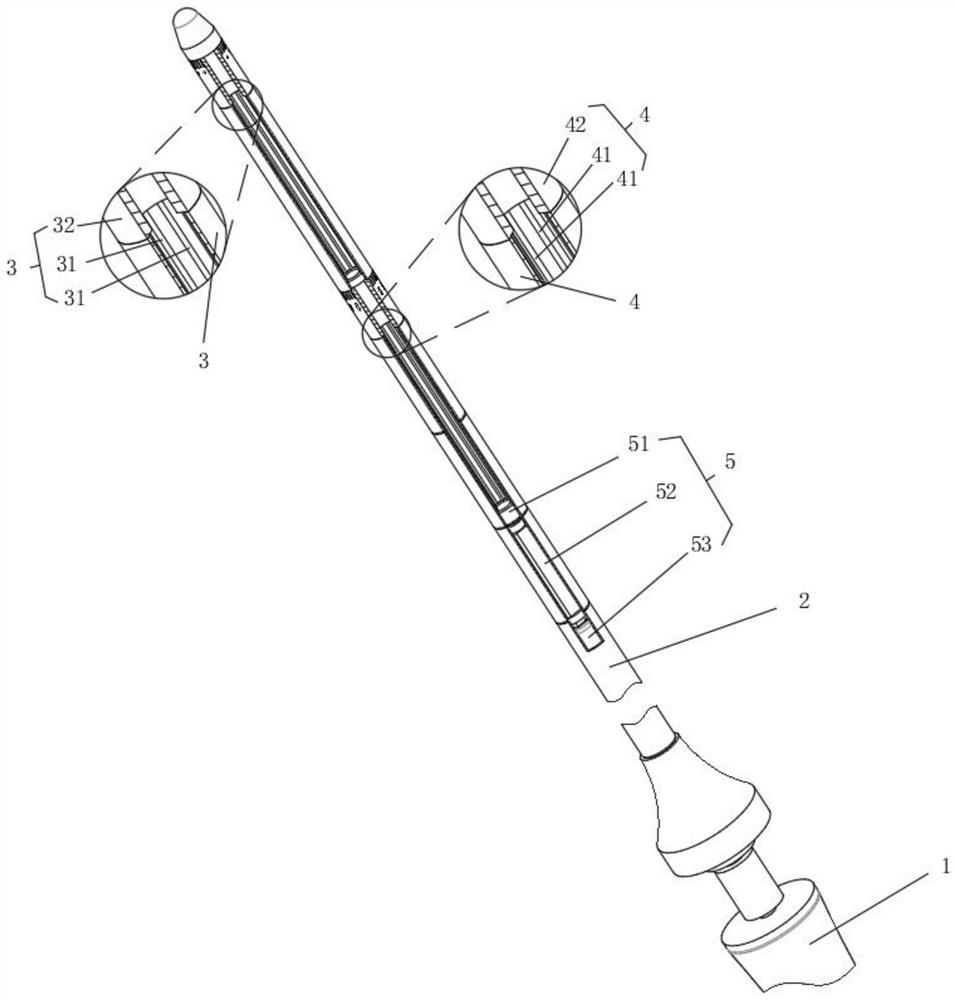 Radiofrequency ablation electrode needle with multi-needle-point positioning function