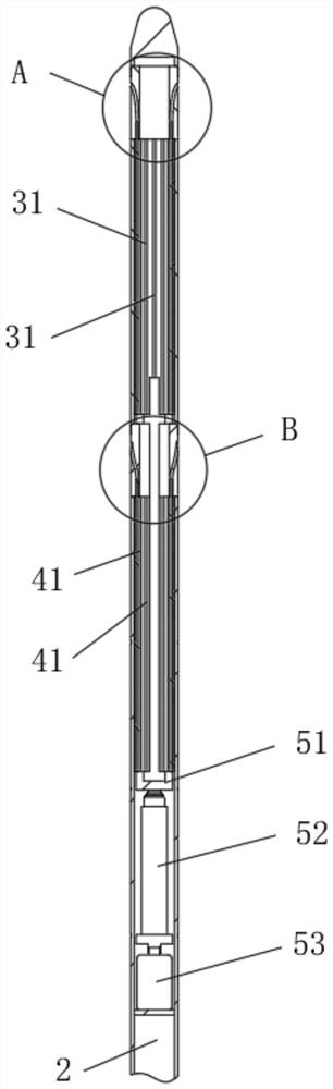 Radiofrequency ablation electrode needle with multi-needle-point positioning function