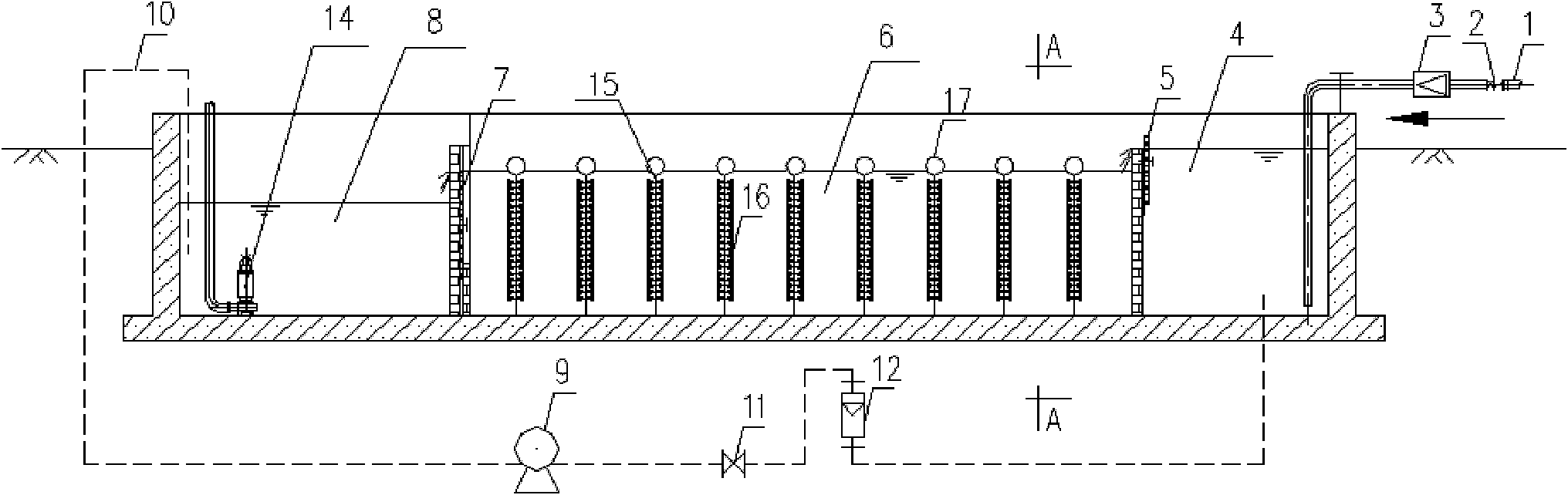 Water treatment method and device based on photoautotroph film