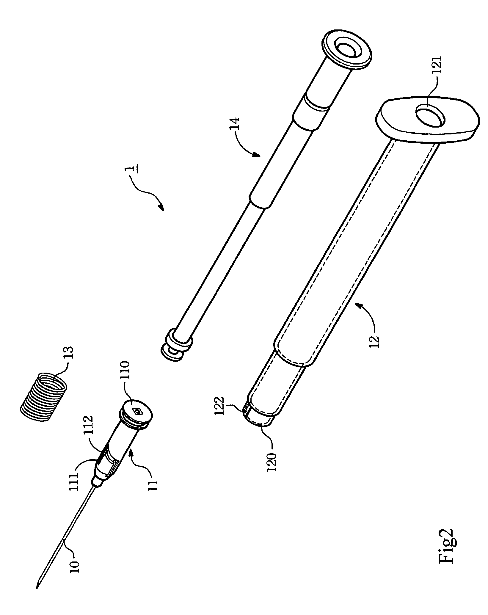 Safe medical-drug injector and collapsible plunger combination thereof
