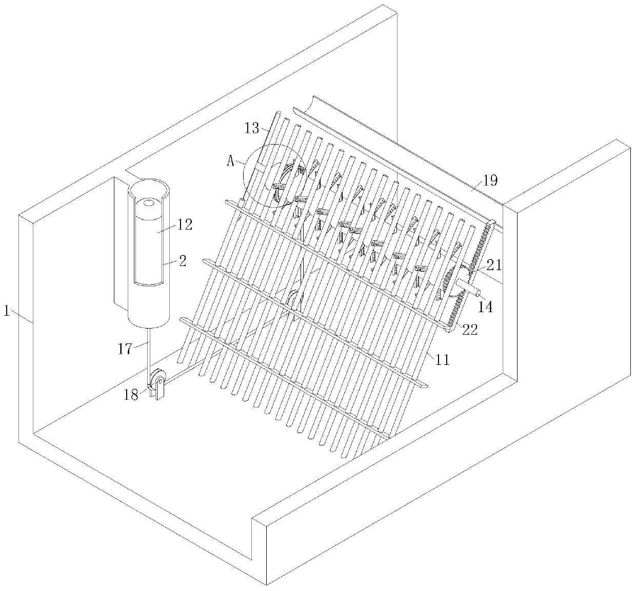 Deep well aeration device and sewage treatment process thereof