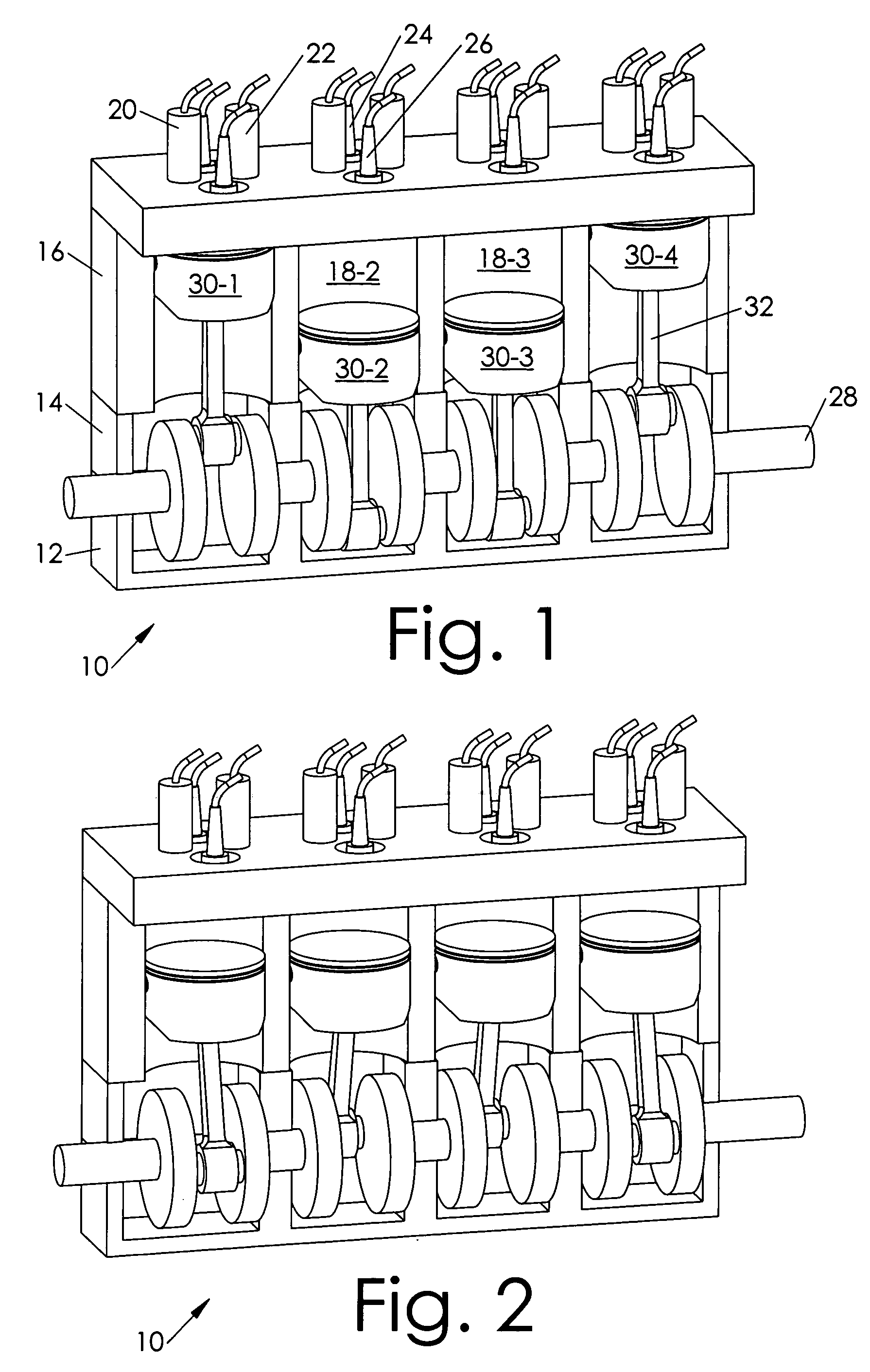 Piston engine with selectable firing order