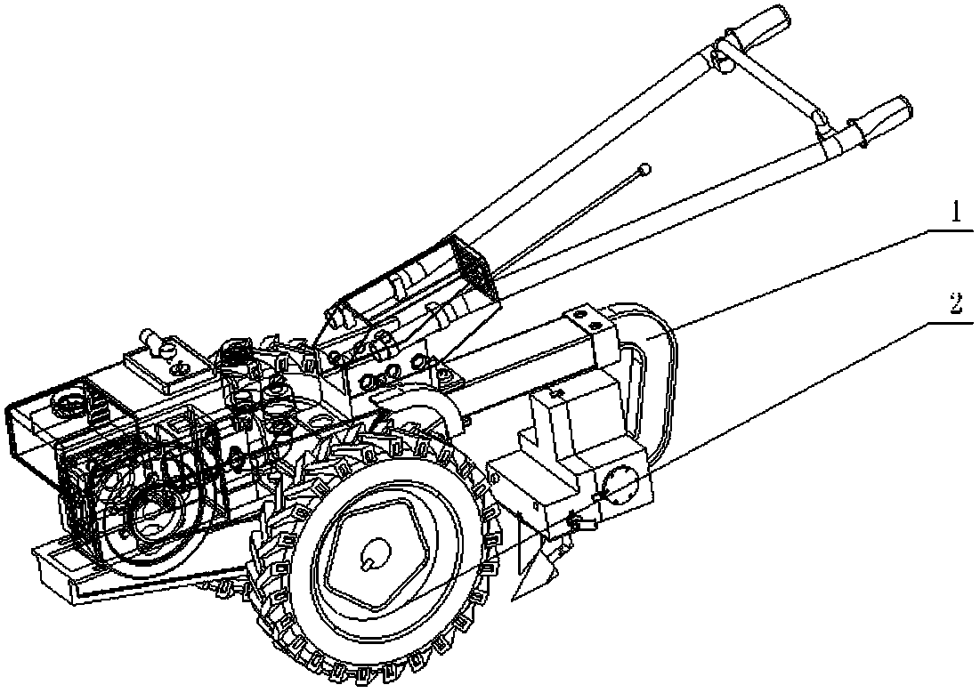 Swing plough-type tea garden loosener and working method thereof