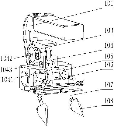 Swing plough-type tea garden loosener and working method thereof