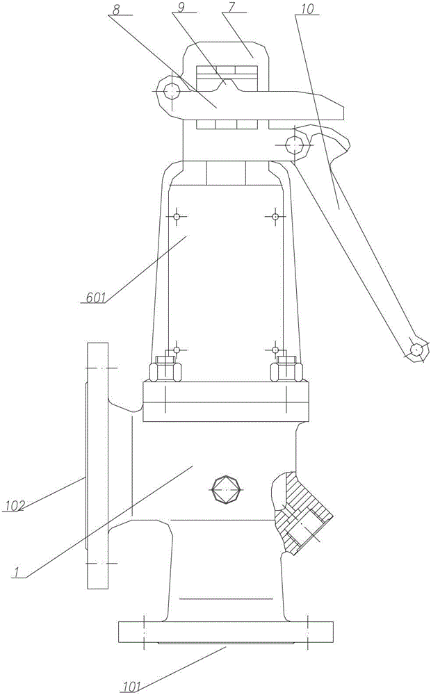 A marine boiler safety valve