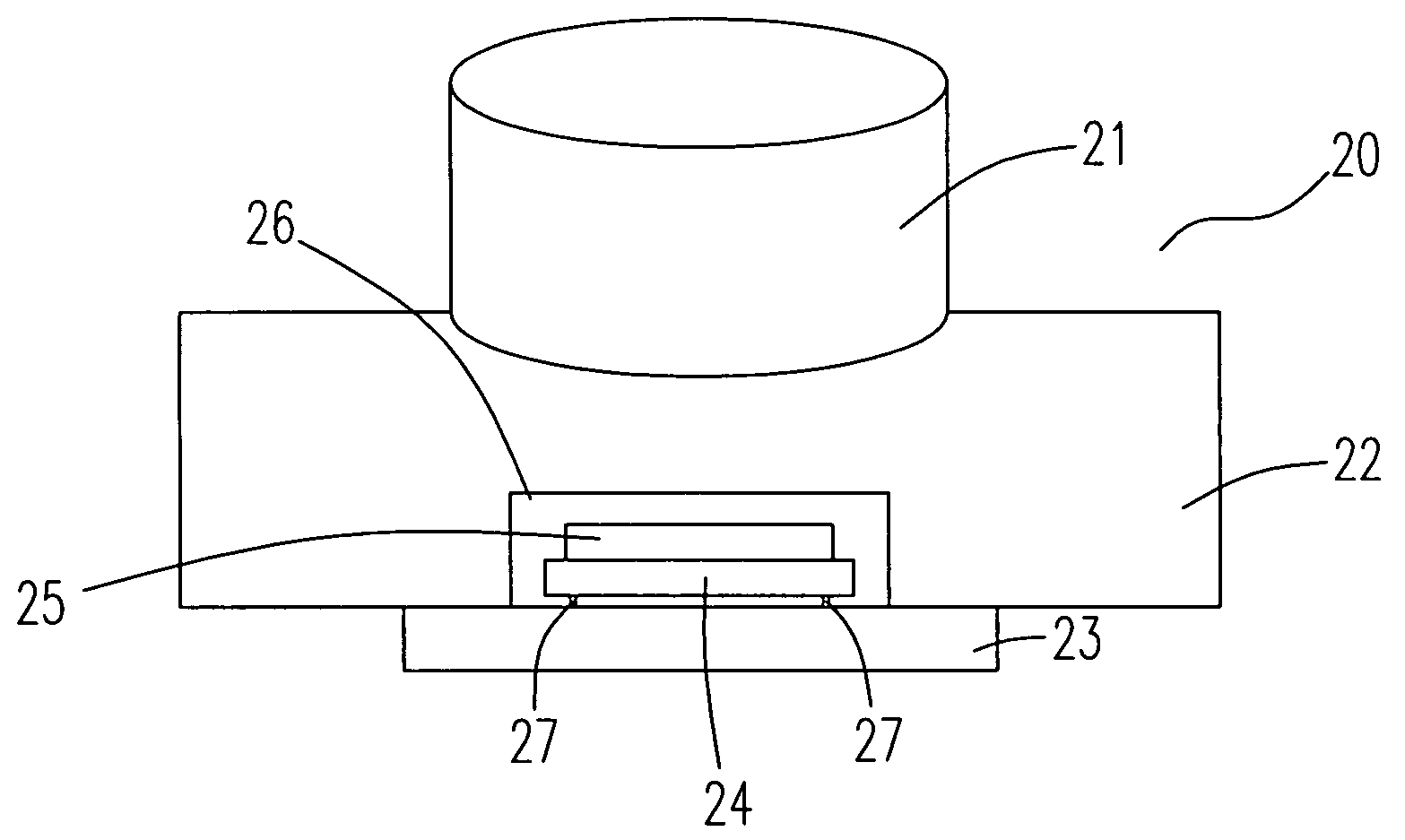 Lens assembly having focal length adjustable by a spacer for obtaining an image of an object