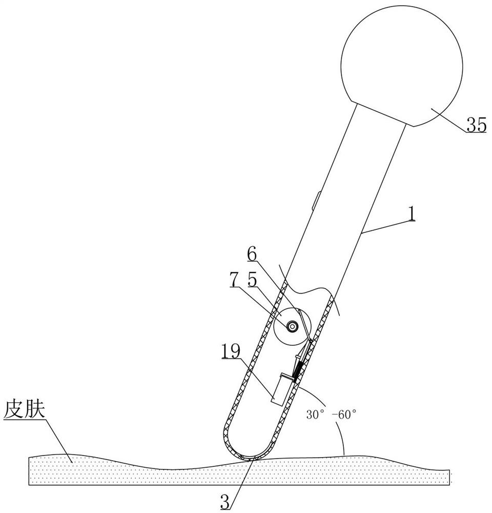 Scraping device for acupuncture and massage