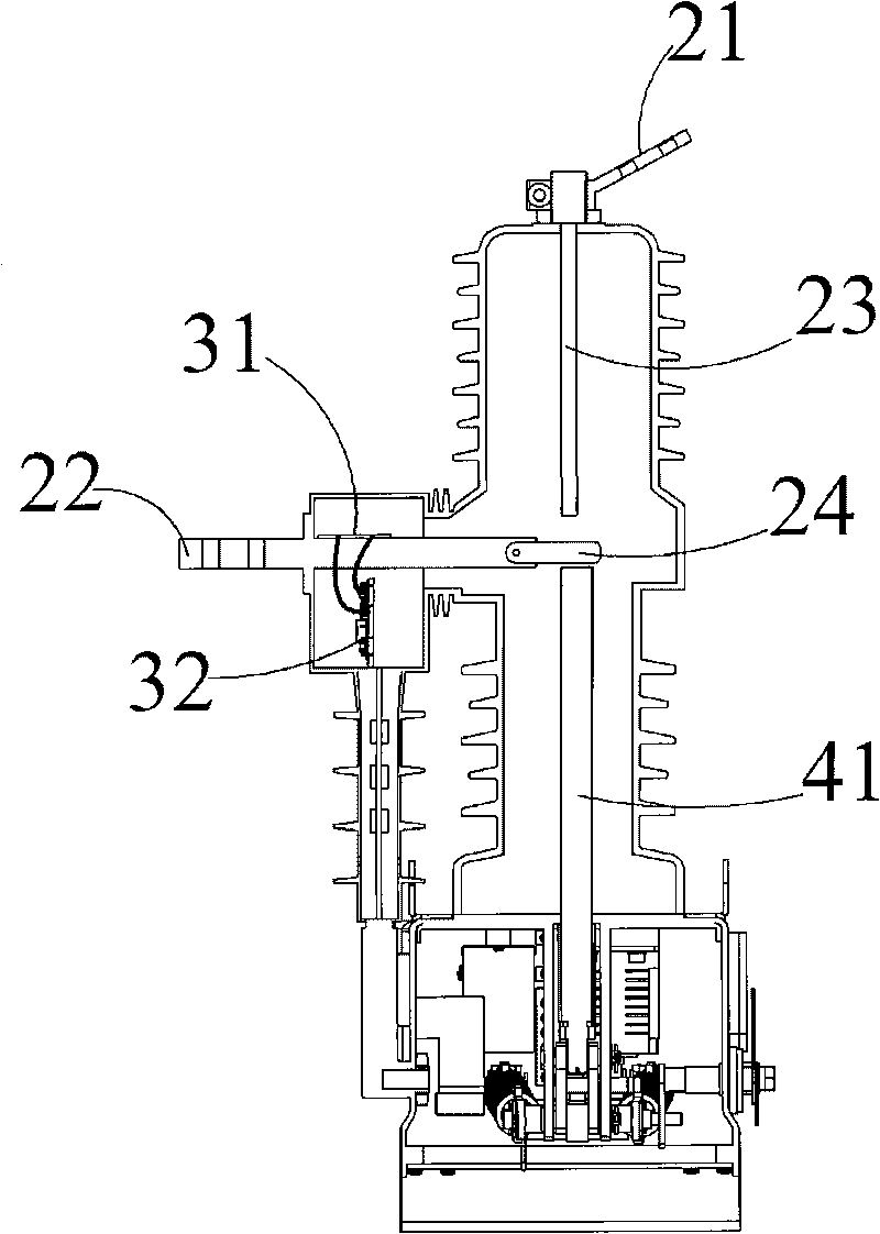 Mechanical high-voltage circuit breaker with short circuit self-locking function