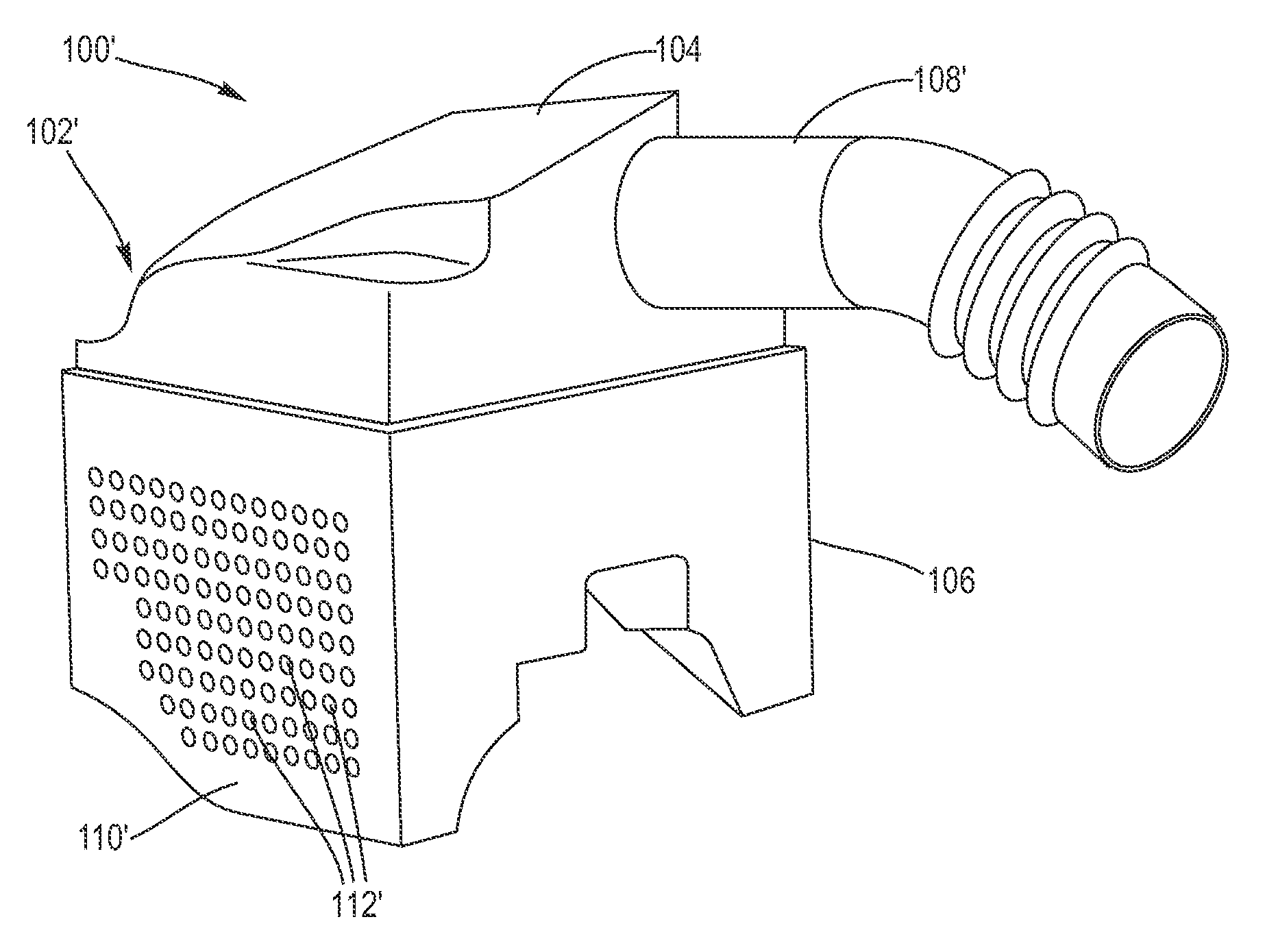 Air Induction Housing Having a Perforated Sound Attenuation Wall