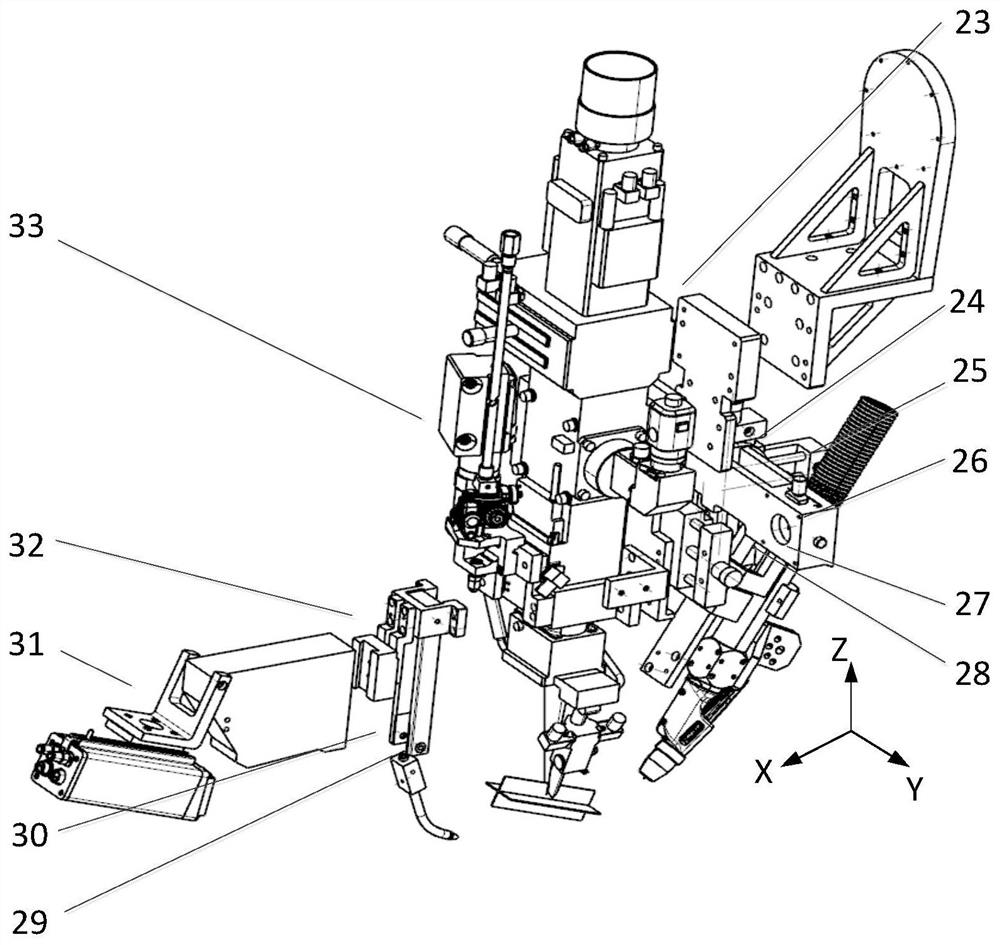 A laser hot wire tig hybrid welding system suitable for titanium alloy