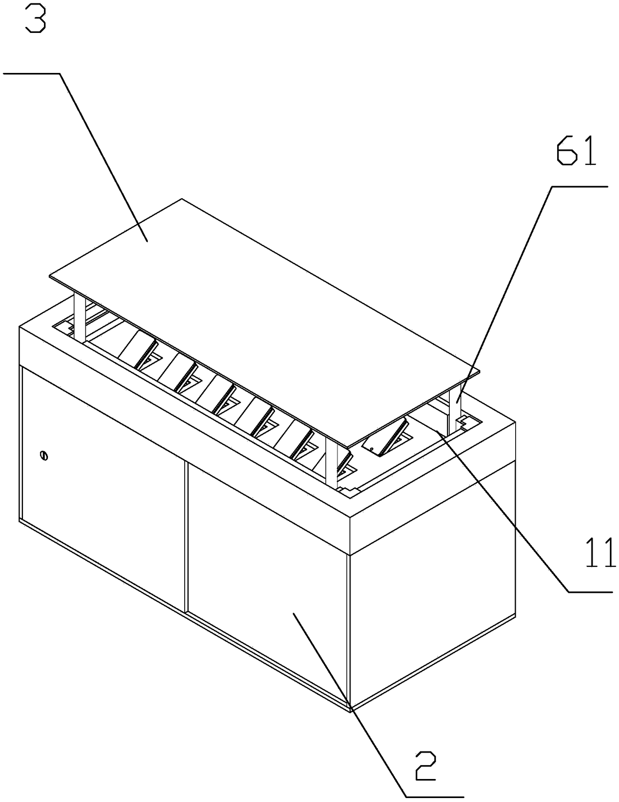 Display case with wireless charging