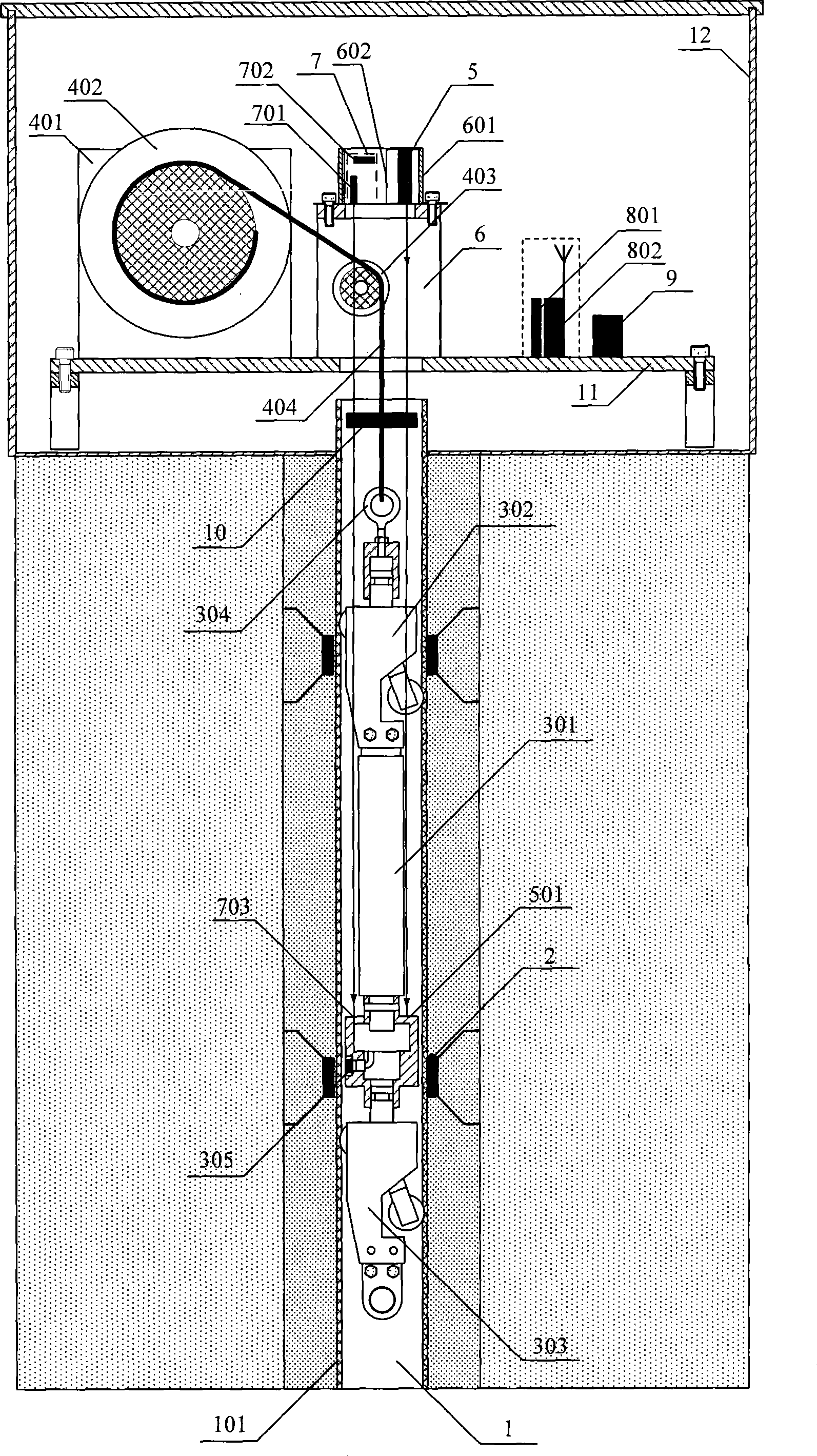 Automatic monitoring apparatus and method for layered vertical sedimentation and lateral displacement of roadbed