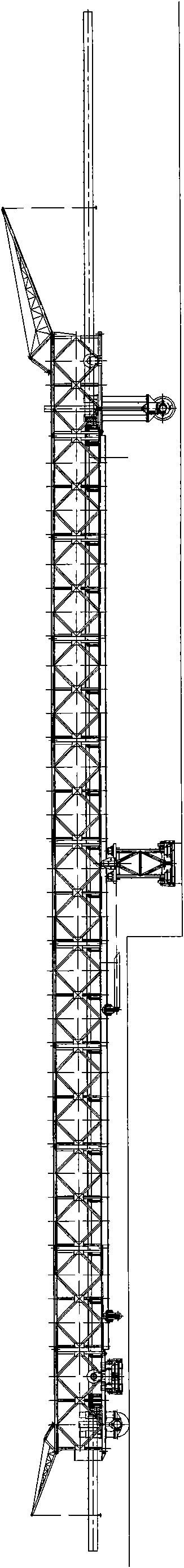 Multifunctional fabricated hydraulic drive moveable trestle