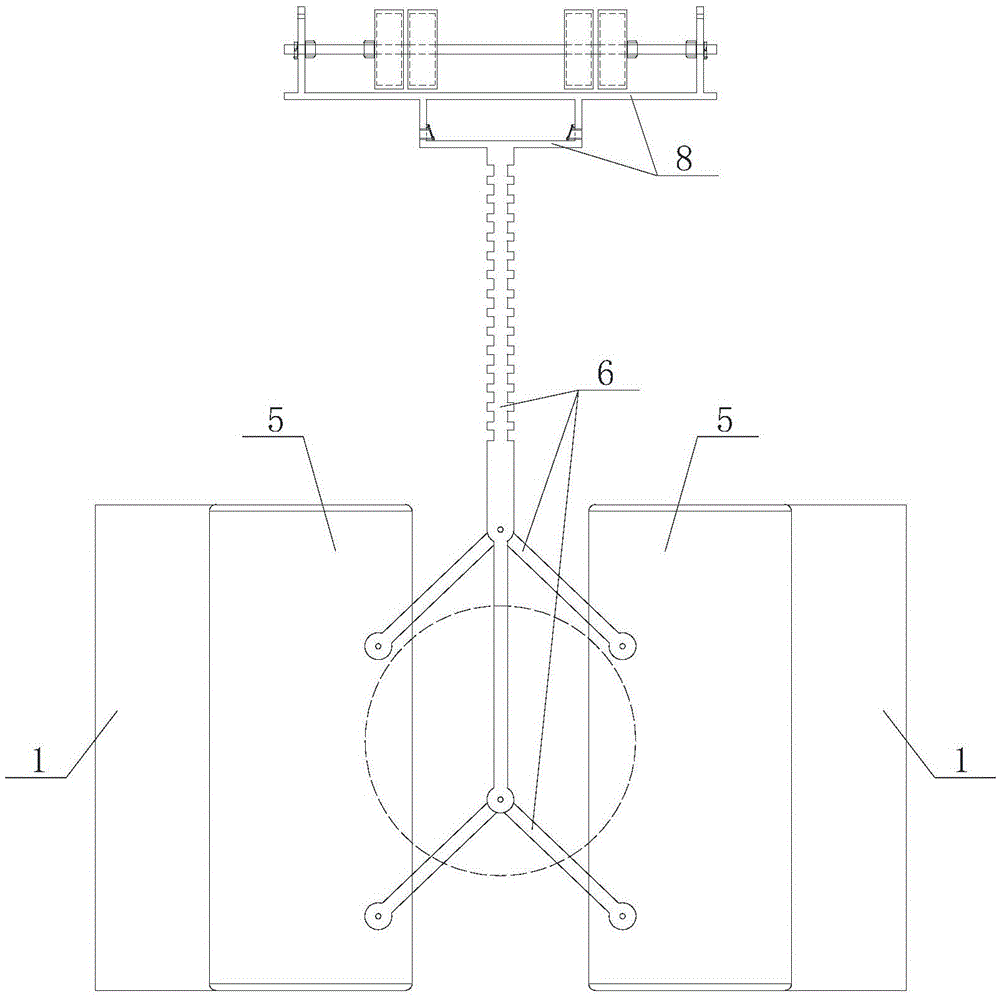 Automatic regulating and controlling device for disturbing water from main canal to branch canals