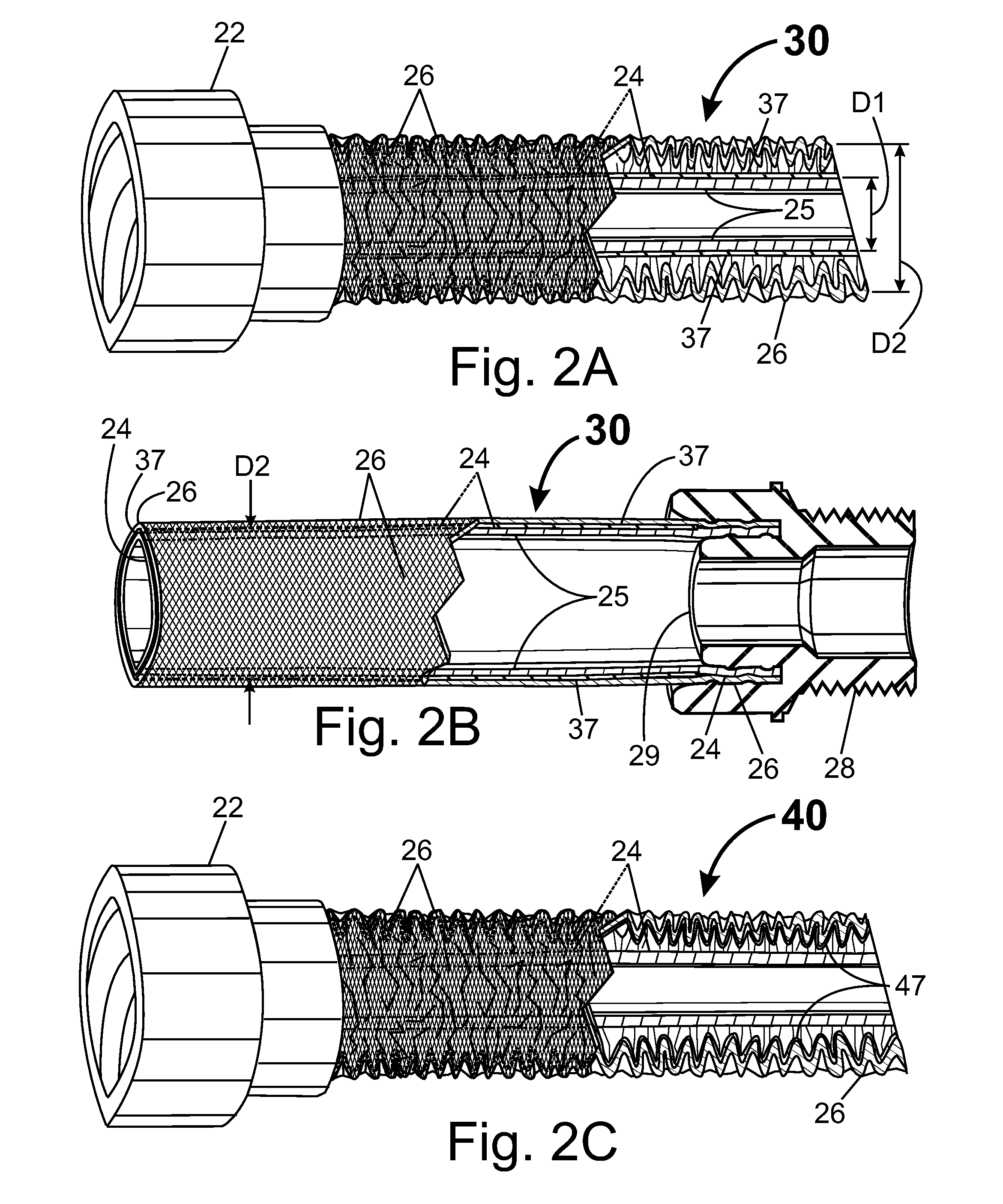 Lubricated elastically biased stretch hoses