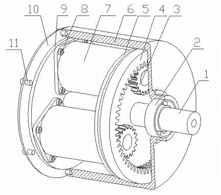 Wheel hub motor with multiple inner motors connected in parallel