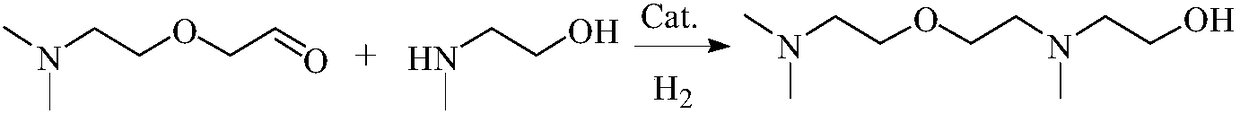 Synthesis method of N, N, N'-trimethyl-N'-hydroxyethyl diaminoethyl ether