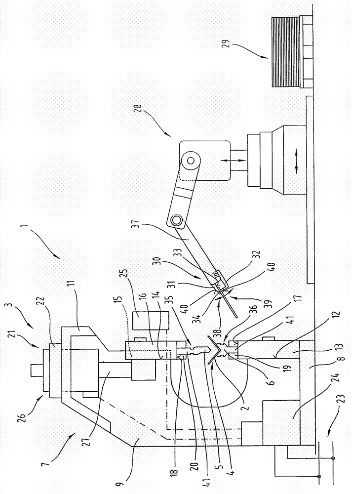 Production system, in particular for free-form bending, having integrated workpiece and tool manipulator