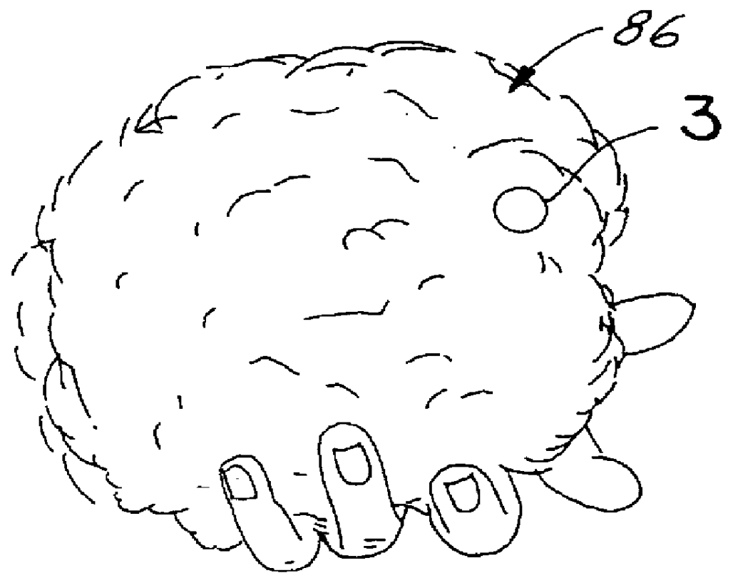 Multi-color fiber fluff products and method and apparatus for making same