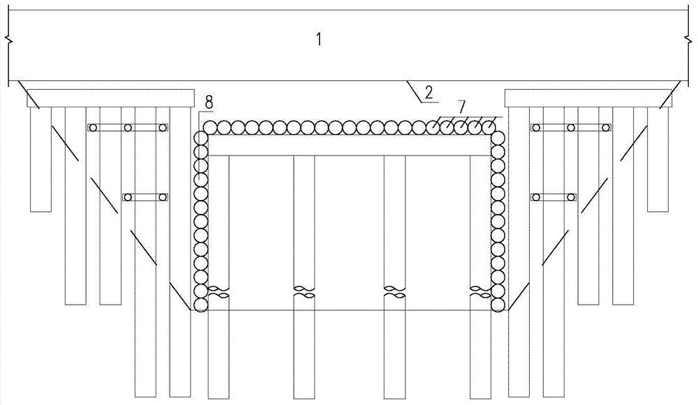 Large-diameter long pipe curtain construction method for shallowly-buried large-span under-tunnel-passing architectural structure