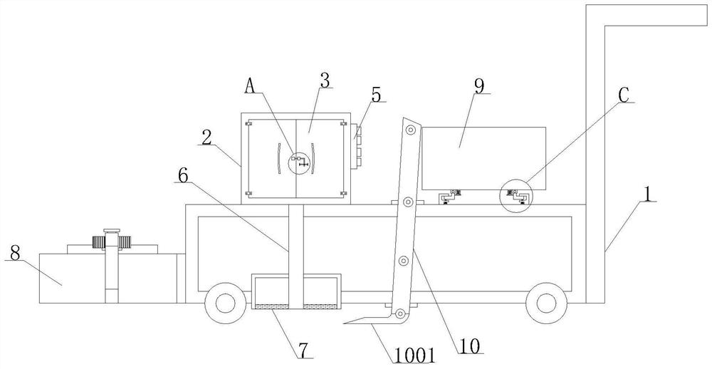 Weeding machine with troubleshooting device