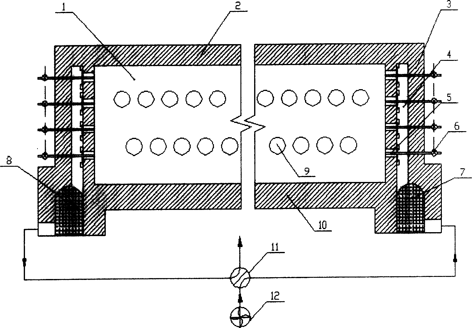 Heat-accumulating type metal magnesium reduction stove