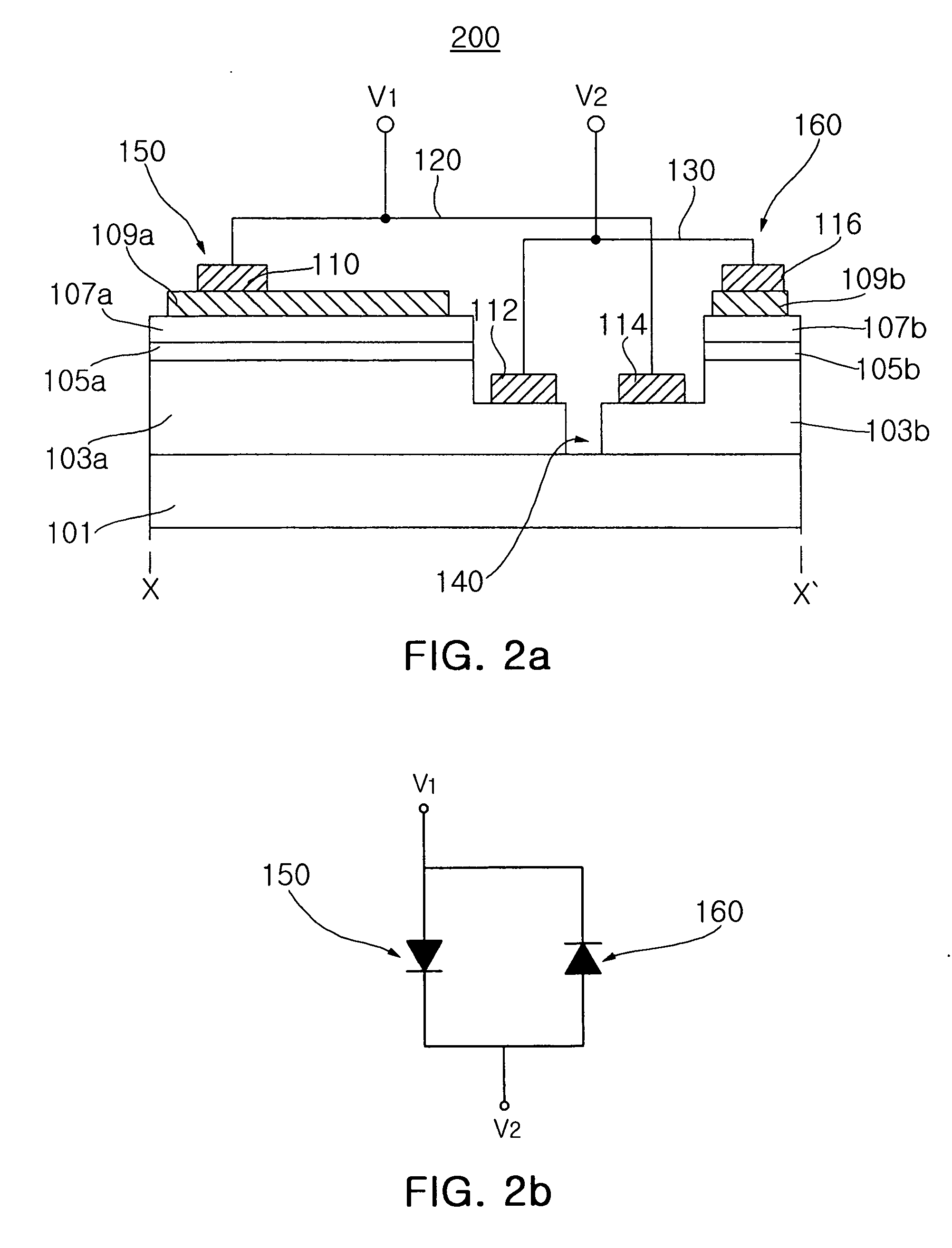 Gallium nitride-based light emitting device having light emitting diode for protecting electrostatic discharge, and melthod for manufacturing the same